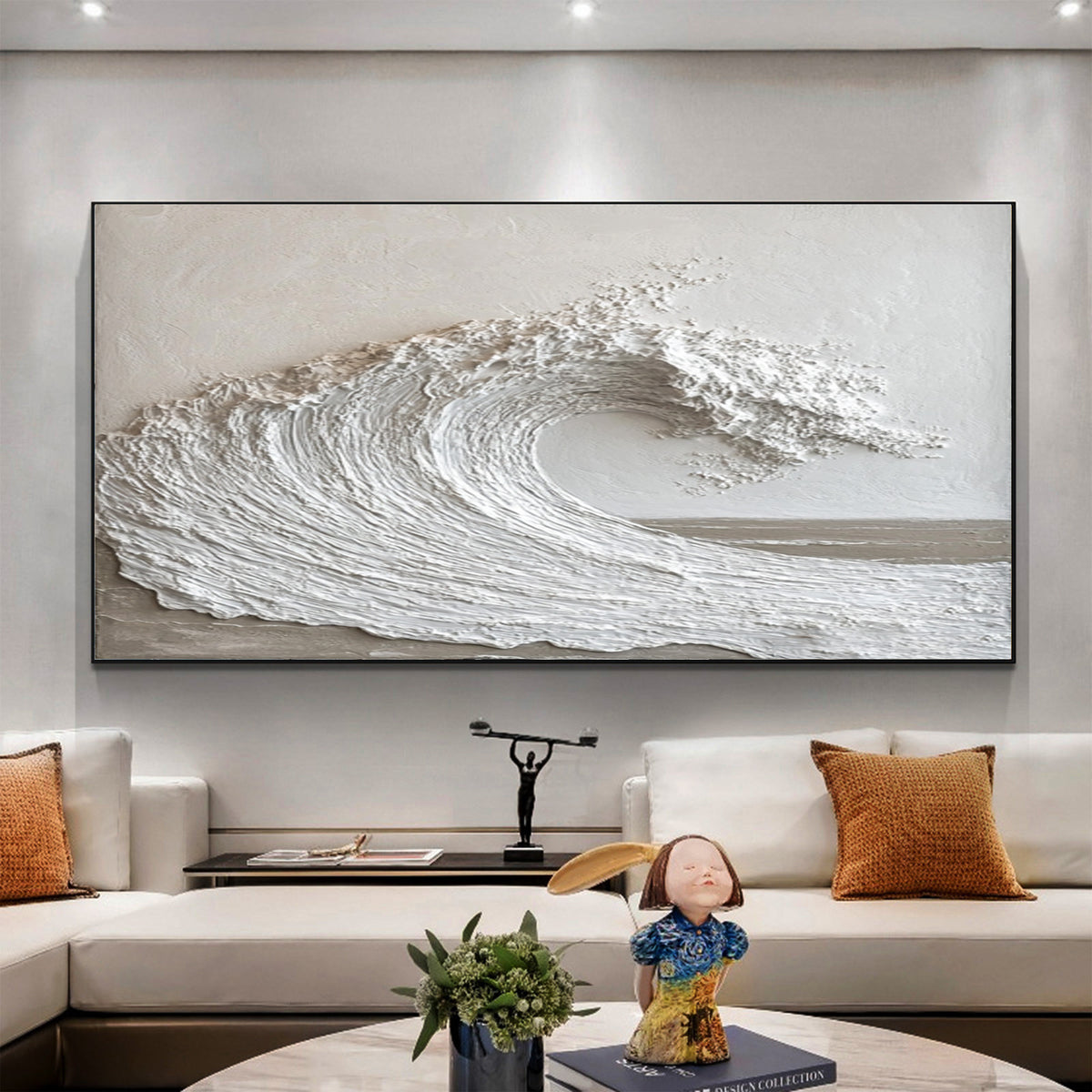 Original Handcrafted Abstract Wall Canvas Oil Painting For Sale