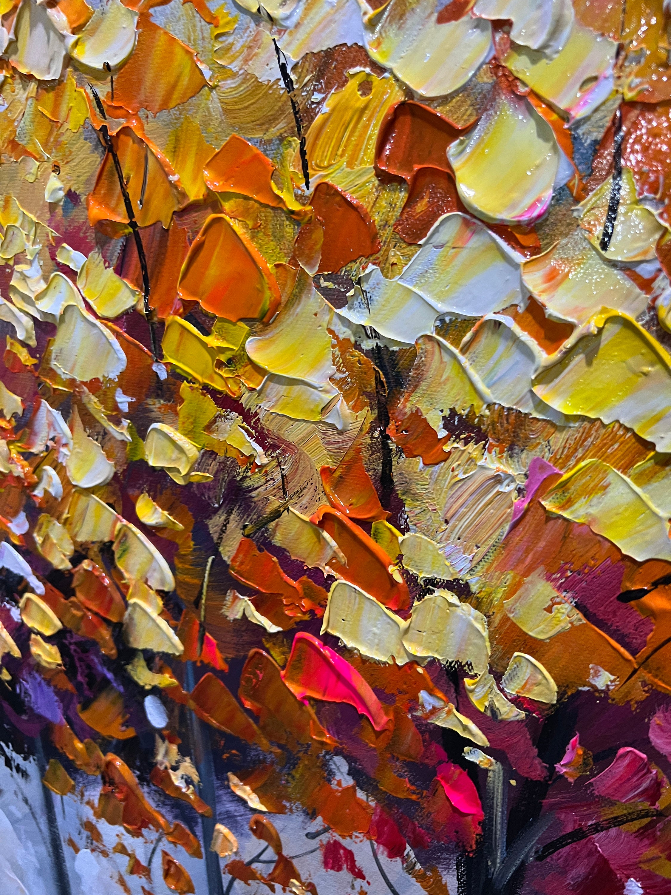 Large Colorful Tree Abstract Wall Art for Home Decor #FT 010