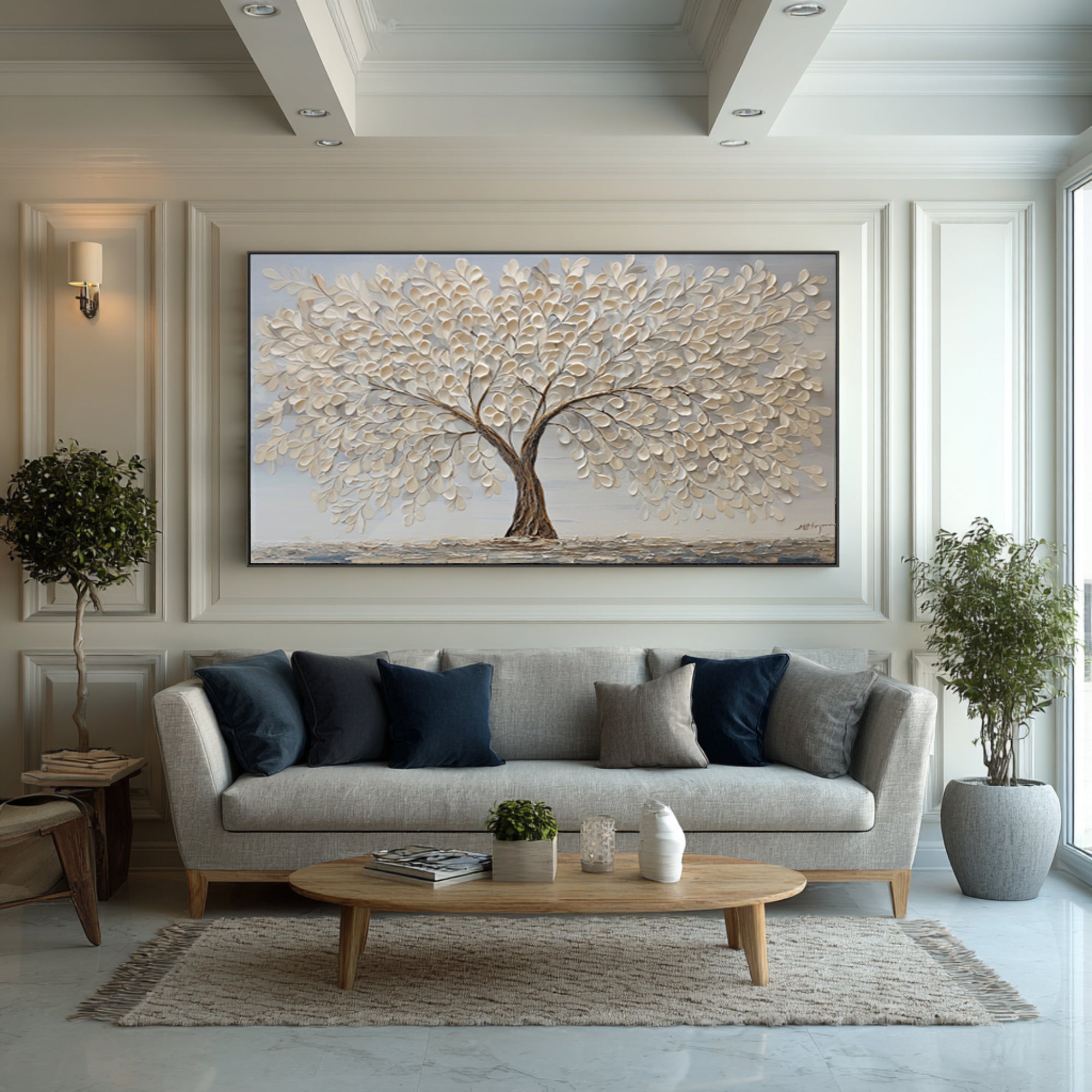 Hand-Painted 3D Tree Art | Luxury Home Decor #WG 065