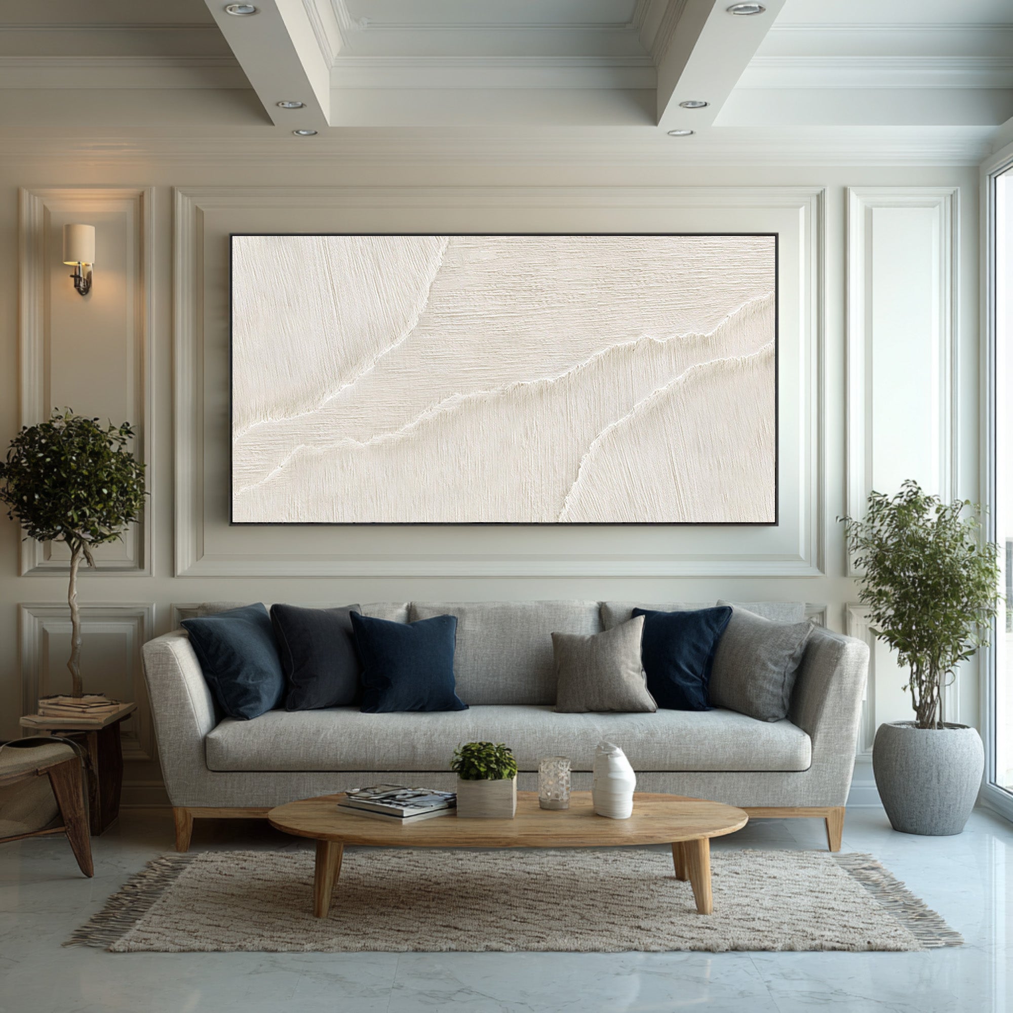 Modern Sand Dune Impasto Art | Aesthetic Home Decor #WG 067