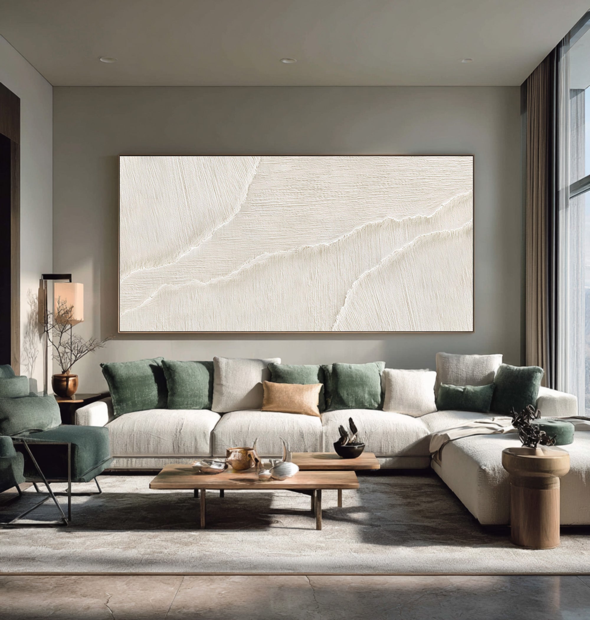 Modern Sand Dune Impasto Art | Aesthetic Home Decor #WG 067