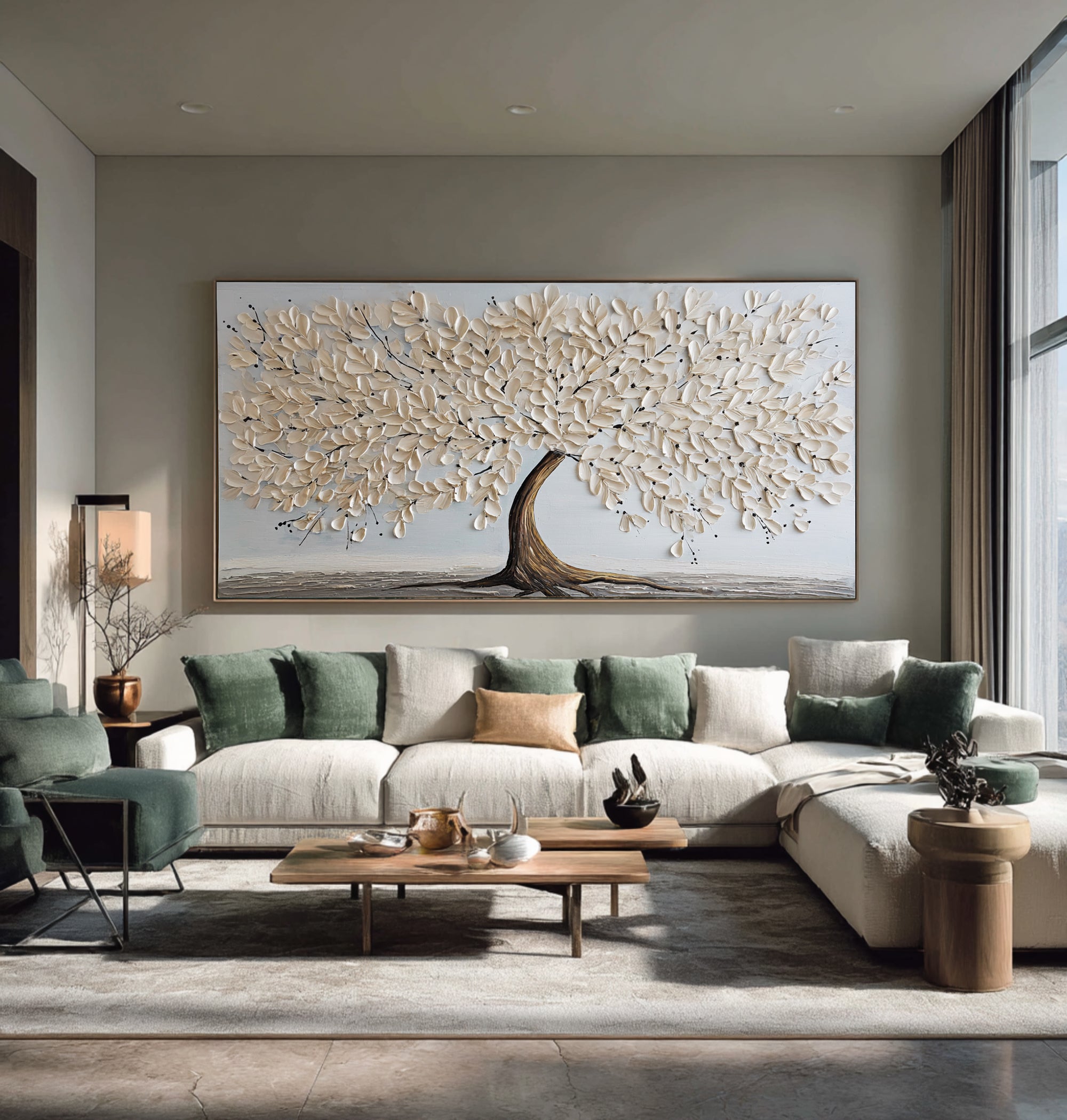 Large Abstract Tree Wall Art for Elegant Interiors #WG 061