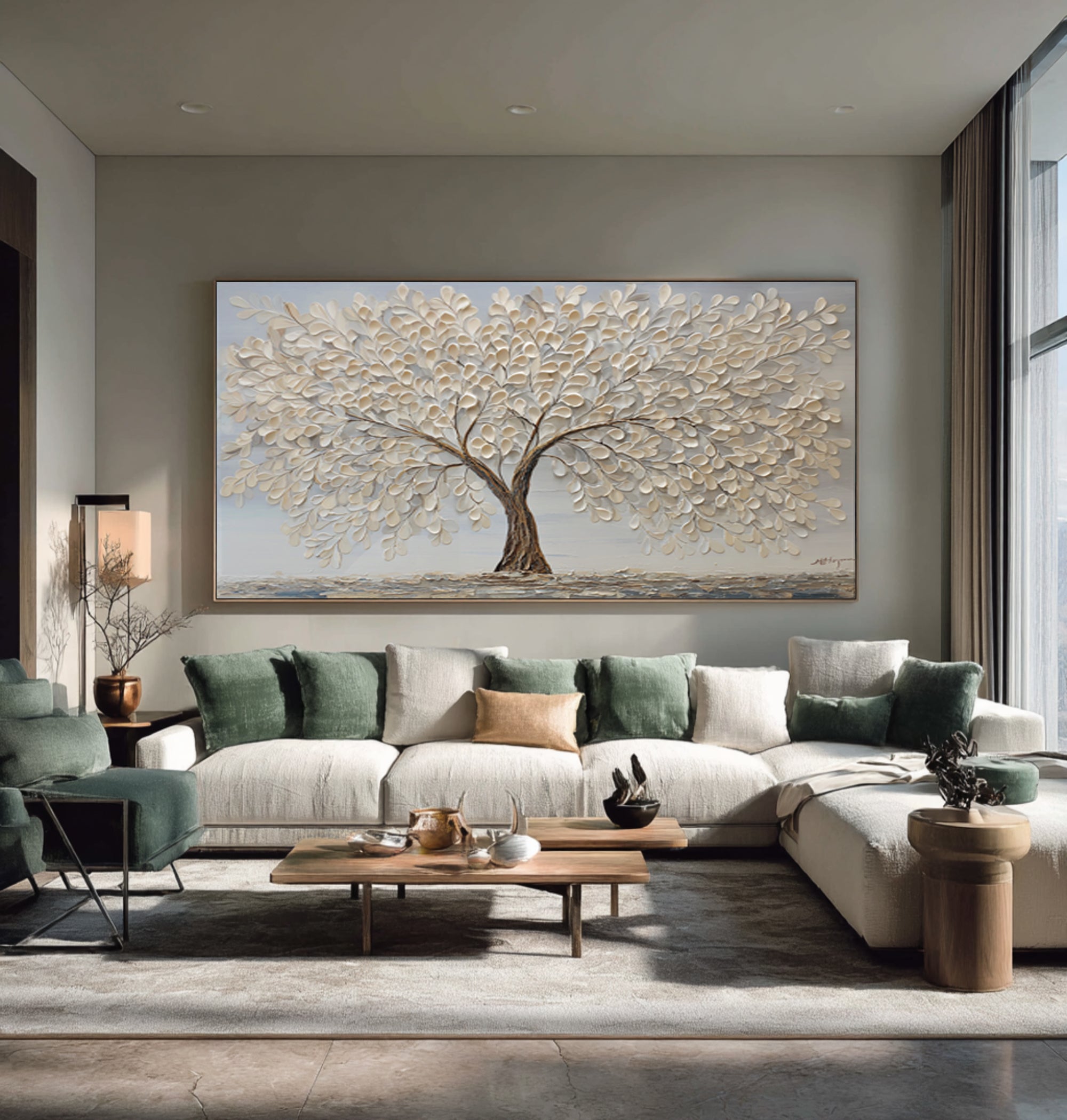Hand-Painted 3D Tree Art | Luxury Home Decor #WG 065