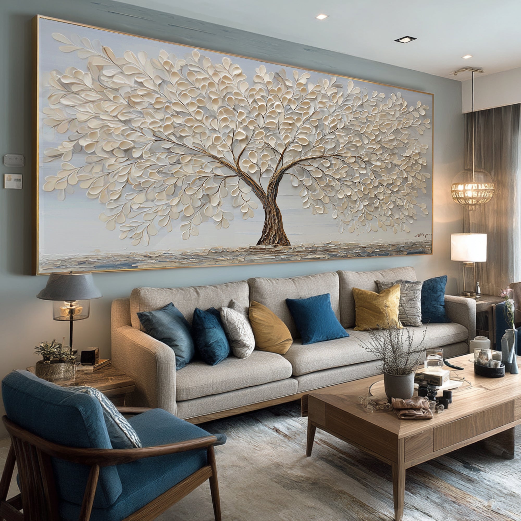 Hand-Painted 3D Tree Art | Luxury Home Decor #WG 065
