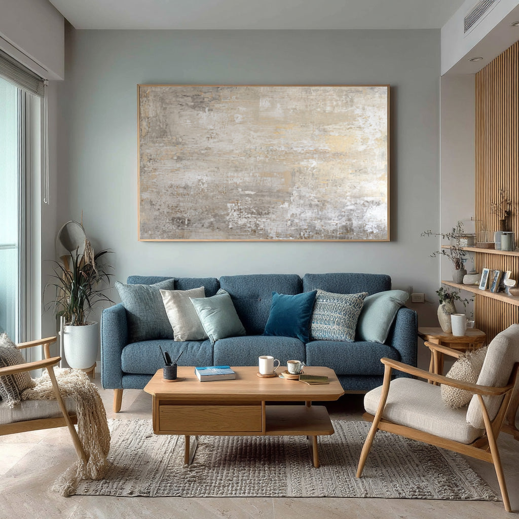 Modern Neutral Palette Wall Art for Sofa Decor #WG 002