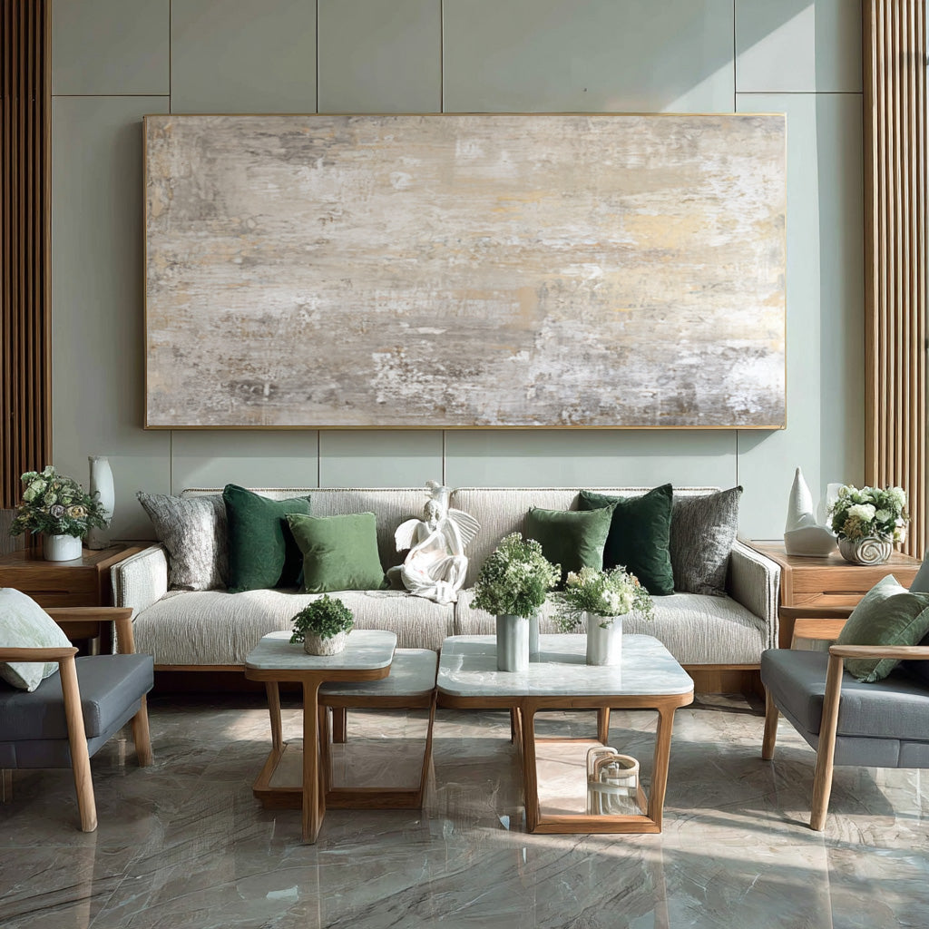 Modern Neutral Palette Wall Art for Sofa Decor #WG 002