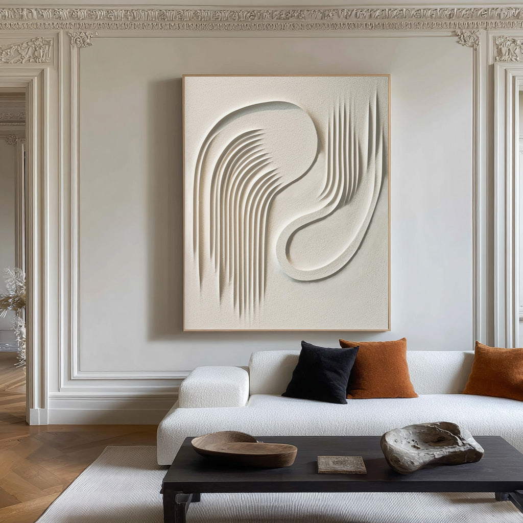 Abstract 3D Wall Art | Modern Plaster Relief Painting #WG 093