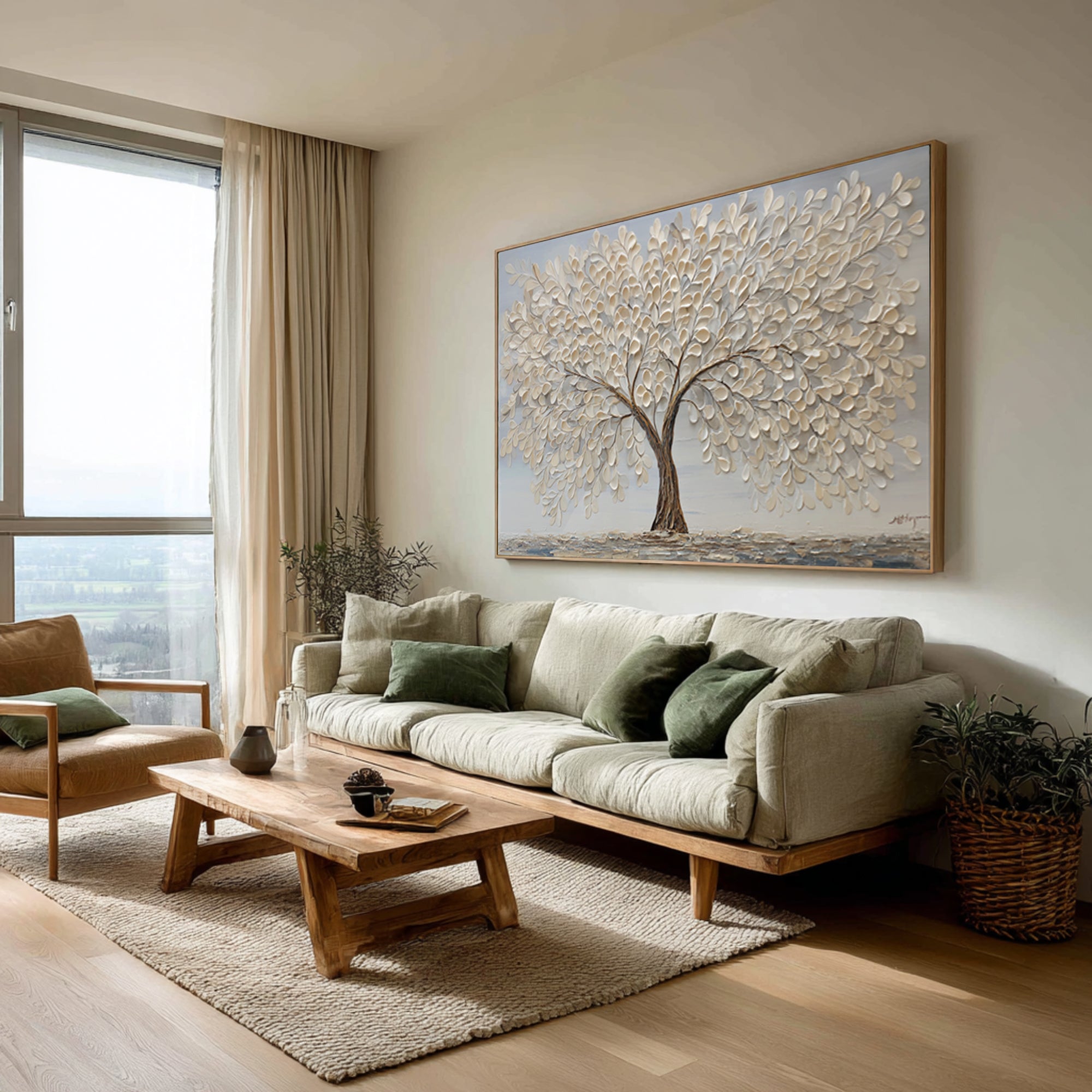 Hand-Painted 3D Tree Art | Luxury Home Decor #WG 065