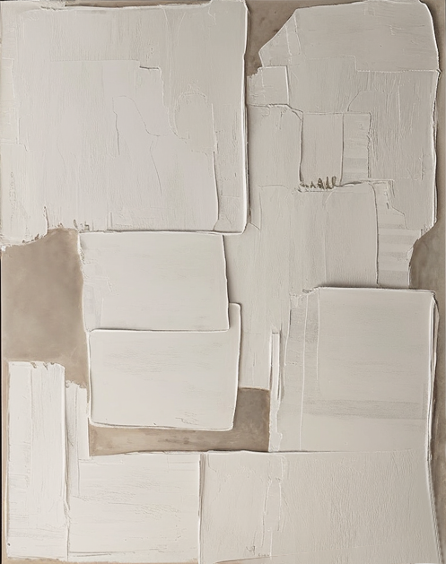 Modern Abstract Painting, 3D Neutral Beige Palette #BGA 143